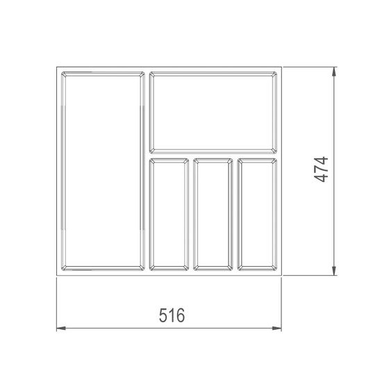 Evőeszköztartó SKY ANTARO 500/60 (516x474mm) antracit Evőeszköztartó SKY ANTARO 500/60 (516x474mm) antracit