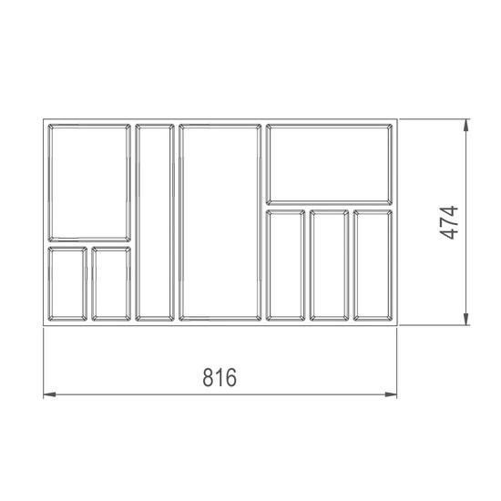 Evőeszköztartó SKY ANTARO 500/90 (816x474mm) antracit Evőeszköztartó SKY ANTARO 500/90 (816x474mm) antracit