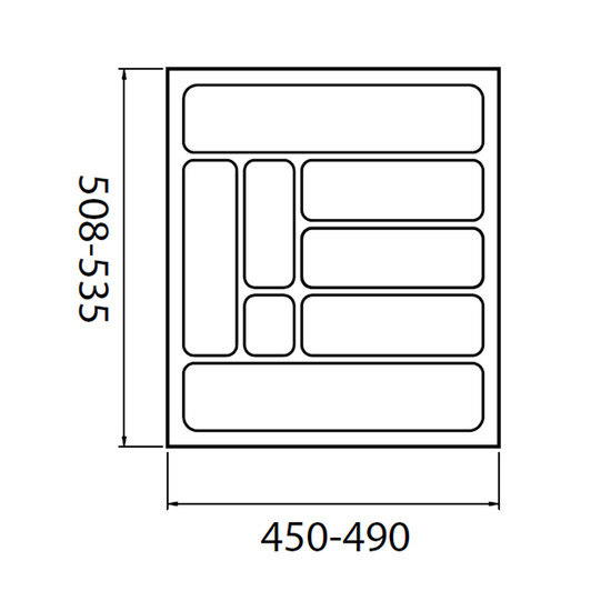 Evőeszköztartó STRONG 60/490 Metál