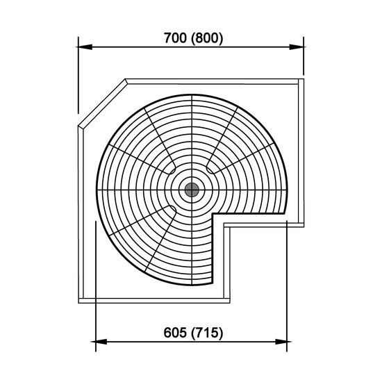 Fémrács 24313 3/4 Forgókosár garnitúra 710x560/790 mm Króm Fémrács 24313 3/4 Forgókosár garnitúra 710x560/790 mm Króm