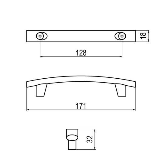 Fogantyú 102-128 128 Matt aluminium