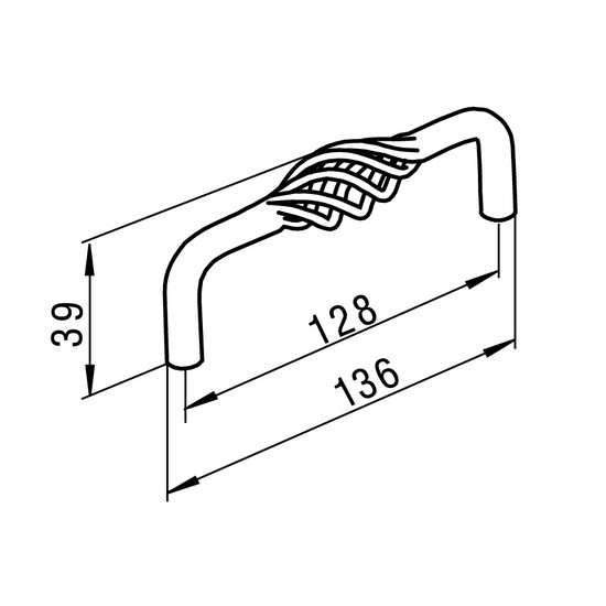 Fogantyú 1304-136 ZN10 Antikolt