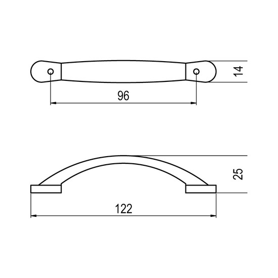 Fogantyú 132-96 96 Matt aluminium