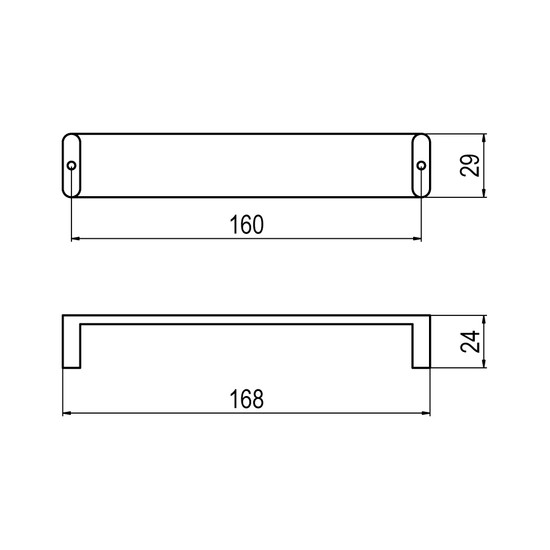Fogantyú 169-160 160 Matt aluminium