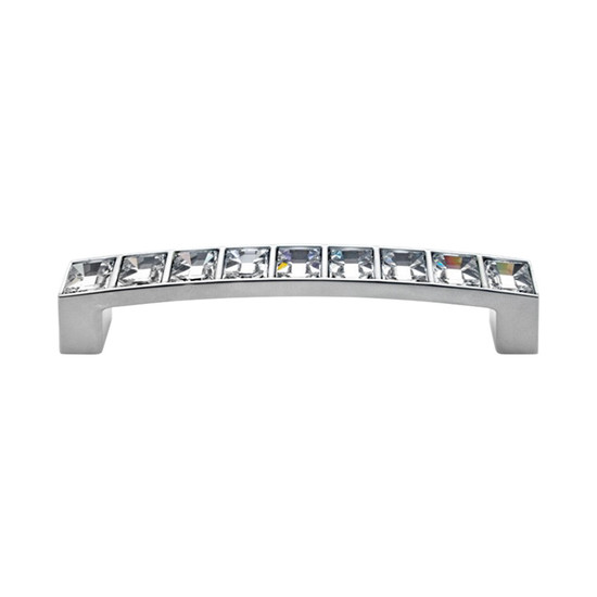 Fogantyú 550-096.KR04 96 Matt aluminium-swarovski kristály Fogantyú 550-096.KR04 96 Matt aluminium-swarovski kristály