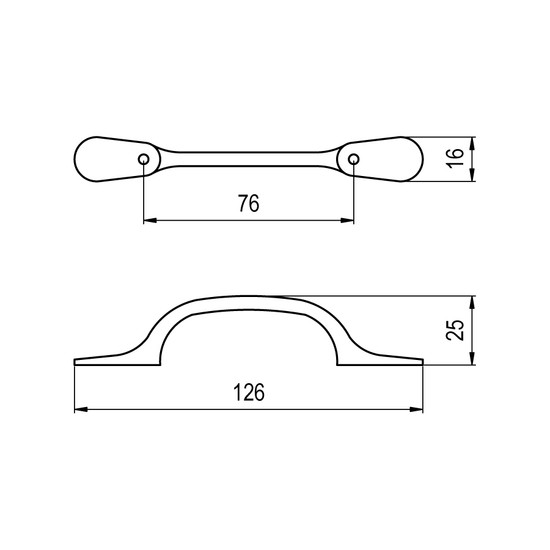 Fogantyú 921-127 76mm Antik