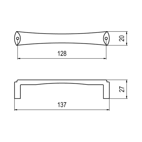 Fogantyú C332B-11 128mm Galvanizált nikkel