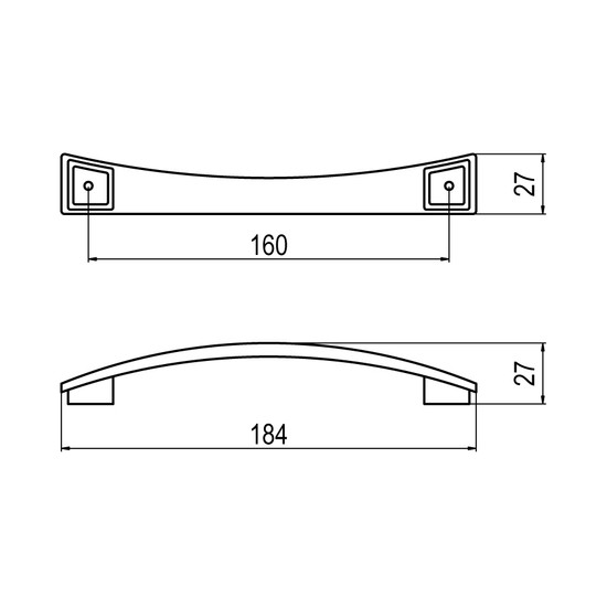 Fogantyú C347B-11 160 Galvanizált nikkel