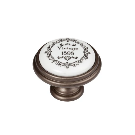 Fogantyú P77.00.q3.g7g Barna-Elefántcsont-Vintage Fém/Porcelán-01