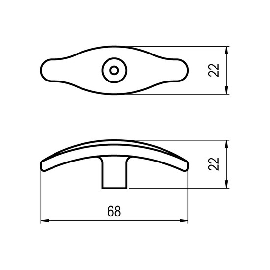 Fogantyú RF 1889-67 Antik bronz-min 22x67