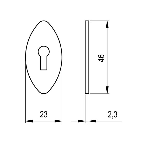 Fogantyú RF 969-46 kulcscím 33 Antikolt
