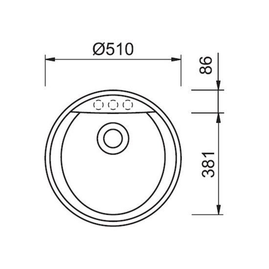 GRAWA PT2-5110N FEKETE gránit mosogató ÁTM: 510mm GRAWA PT2-5110N FEKETE gránit mosogató ÁTM: 510mm