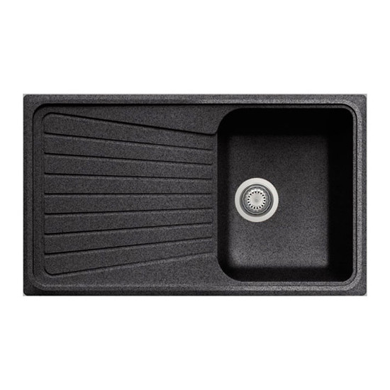 GRAWA PT3-8610N FEKETE gránit mosogató 860x500mm GRAWA PT3-8610N FEKETE gránit mosogató 860x500mm