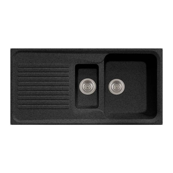 GRAWA PT4-9910N FEKETE gránit mosogató 990x500mm-01
