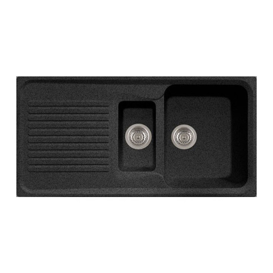 GRAWA PT4-9910N FEKETE gránit mosogató 990x500mm GRAWA PT4-9910N FEKETE gránit mosogató 990x500mm
