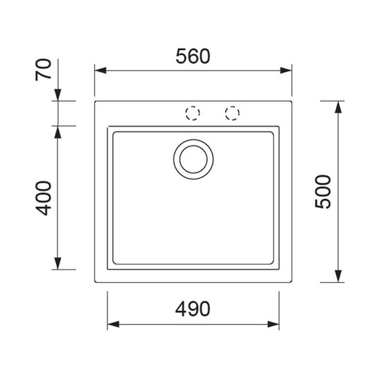 GRAWA PT5-5610S SZAHARA gránit mosogató 560x500mm