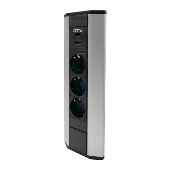 Konnektor sarokba szerelhető 3-as USB
