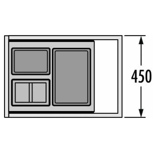Szelektív Hulladékgyűjtő Hailo Separato-K 450mm Szelektív Hulladékgyűjtő Hailo Separato-K 450mm