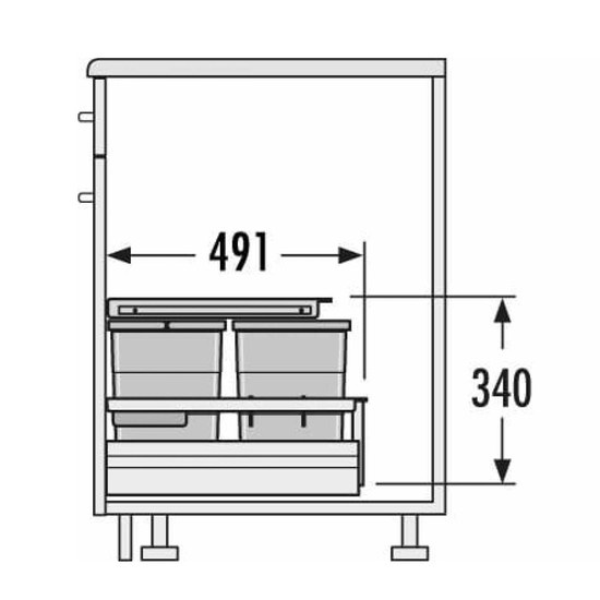 Szelektív Hulladékgyűjtő Hailo Separato-K 450mm Szelektív Hulladékgyűjtő Hailo Separato-K 450mm