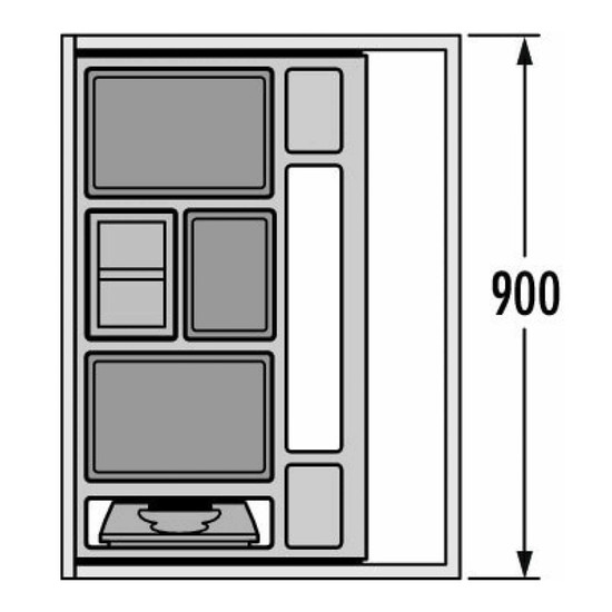 Szelektív Hulladékgyűjtő Hailo Separato-K XS Inset 900mm Szelektív Hulladékgyűjtő Hailo Separato-K XS Inset 900mm