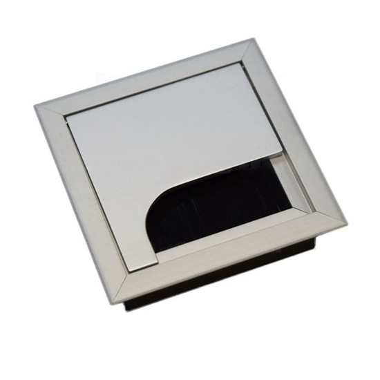 Kábelkivezető 80x80mm Fém Elox-Aluminium