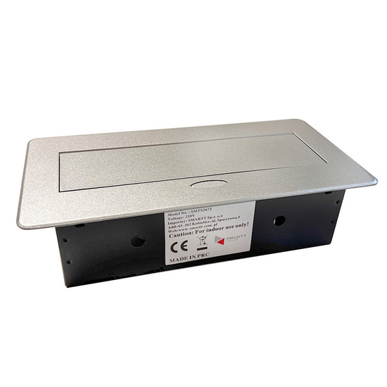 Konnektor felbillenős rejtett elosztó ModulBox Alumínium 3x220V