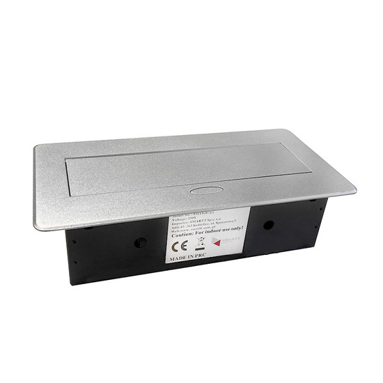 Konnektor felbillenős rejtett elosztó ModulBox Alumínium 2x220V + 2xUSB Konnektor felbillenős rejtett elosztó ModulBox Alumínium 2x220V + 2xUSB