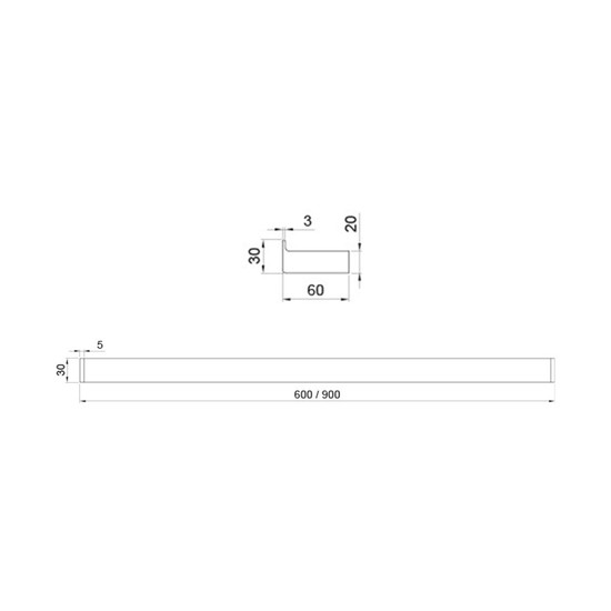 Konyhai fémrács HORIZON BIG falipolc akasztó nélkül 900x30x100mm Fekete