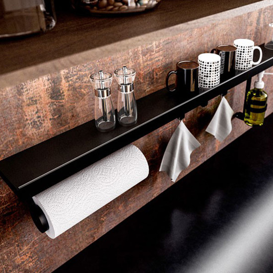 Konyhai fémrács HORIZON BIG falipolc akasztó nélkül 600x30x100mm Fekete Konyhai fémrács HORIZON BIG falipolc akasztó nélkül 600x30x100mm Fekete