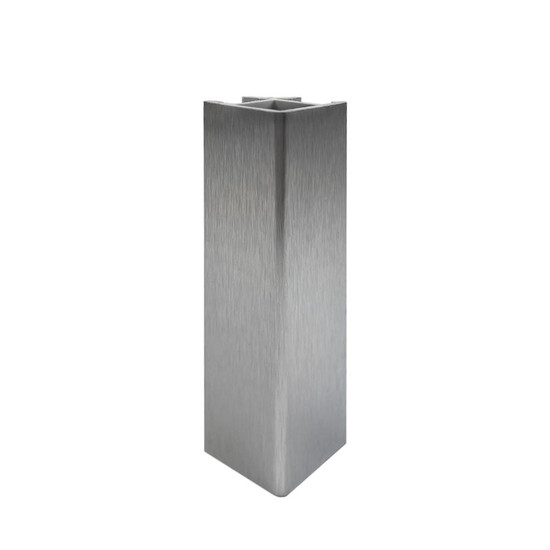 Lábazatsarok 90 fokos 100mm Szálcsiszolt aluminium 352L Lábazatsarok 90 fokos 100mm Szálcsiszolt aluminium 352L