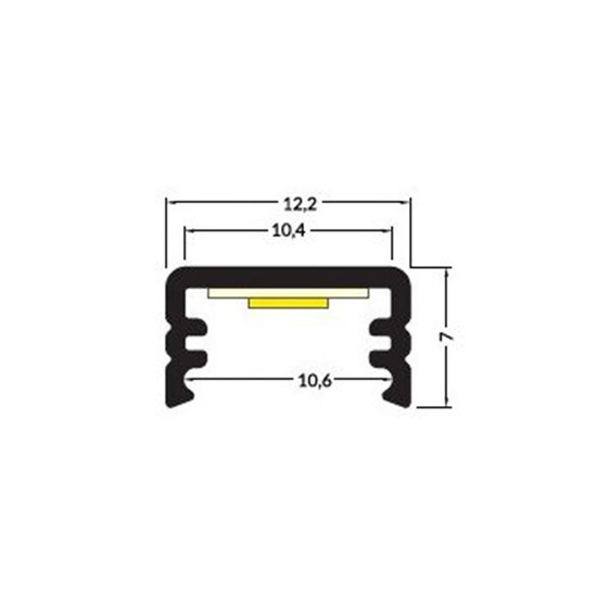 Led profil SLIM 12x7mm Alumínium 2m