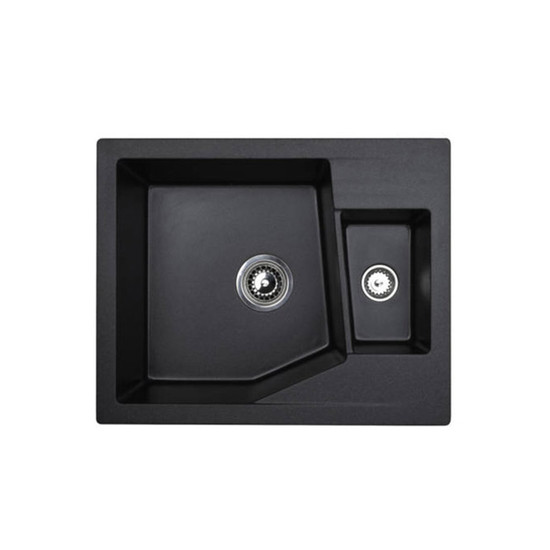 Linea M 1.5 D XGranit Fekete mosogató 620x500/ 190/130mm 192041 Linea M 1.5 D XGranit Fekete mosogató 620x500/ 190/130mm 192041