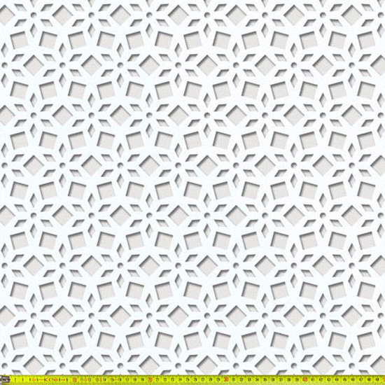 Perforált lemez Laccato-Hdf LILY perforációval Krono 101 Fehér 1400x510x3mm