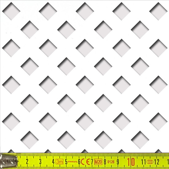 Perforált lemez Laccato-Hdf Franz perforációval 101 Fehér 1400x510x3mm