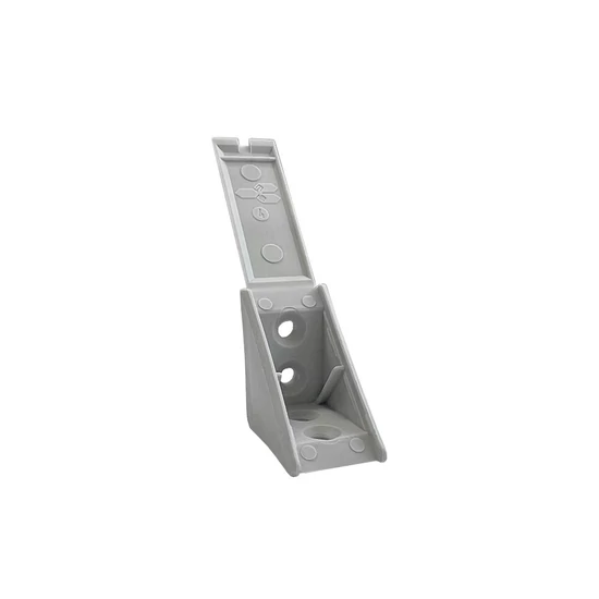 Polcrögzítő műangyag 30x30mm Világos szürke-01