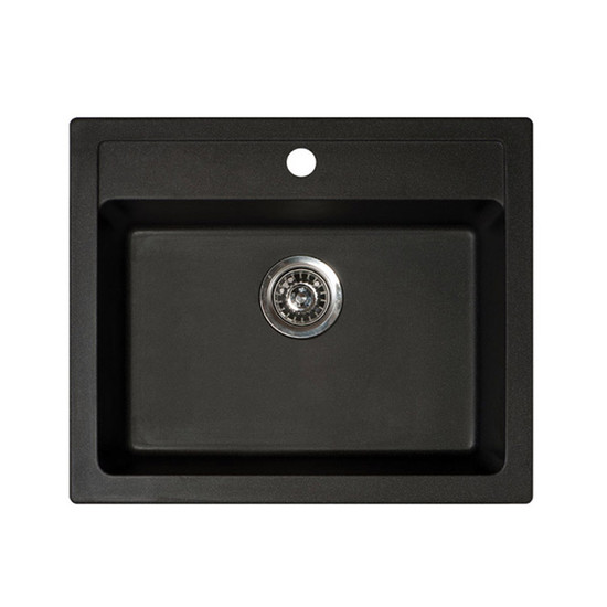 Quadro 60 XGranit Fekete mosogató 600x500/195mm 161965 Quadro 60 XGranit Fekete mosogató 600x500/195mm 161965