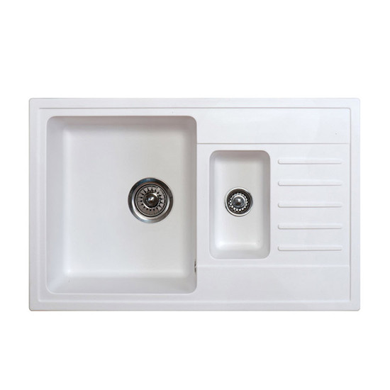 Quadro plus 1.5D XGranit Fehér mosogató 780x500/195/130mm 158552 Quadro plus 1.5D XGranit Fehér mosogató 780x500/195/130mm 158552
