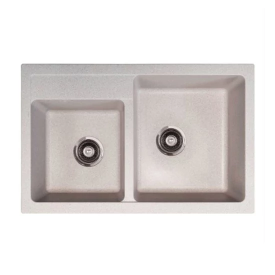 Quadro plus 2D XGranit Bézs mosogató 780x500/195/195mm 171006-01