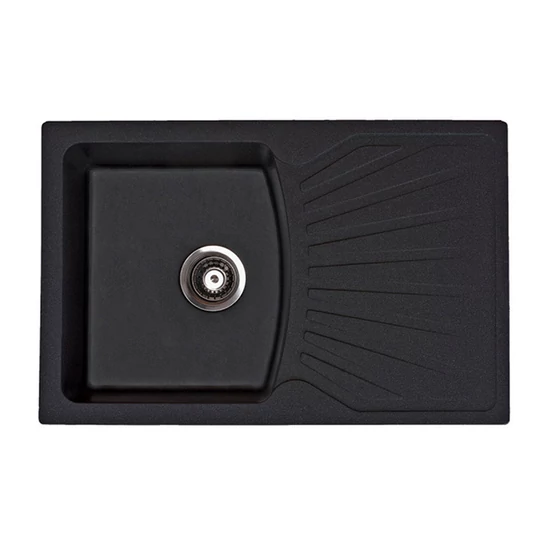 Quadro Plus XGranit Fekete mosogató 770x500/190mm 137410-01