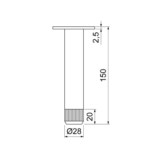 Szekrényláb 150mm 323 Horganyzott