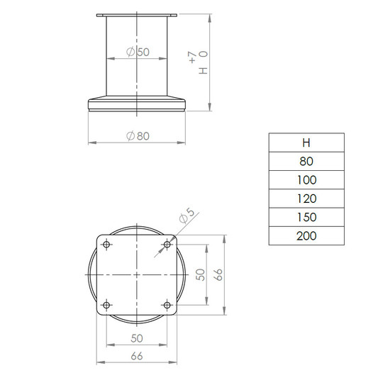 Szekrényláb S13 100mm Matt Fekete