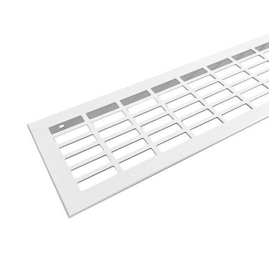 Szellőzőrács 100x504mm Fehér festett