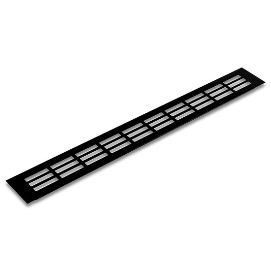 Szellőzőrács 60x400mm Fekete matt