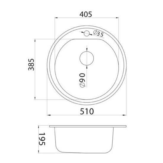 Venera XGranit Fehér mosogató 510mm/180mm 123261