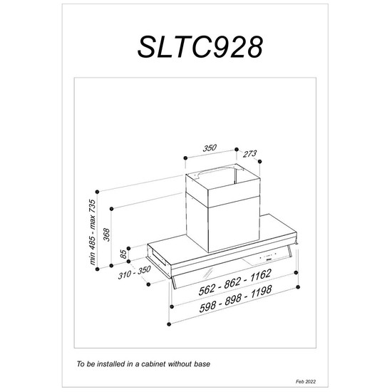 SIRIUS - Páraelszívó SLTC-928 TW 90 cm inox SIRIUS - Páraelszívó SLTC-928 TW 90 cm inox