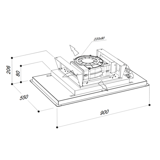 SIRIUS - Páraelszívó SLT-971 EM 90 cm H 160 TW Inox motor nélkül + ajándék CATA mikro MW-5120 DG SIRIUS - Páraelszívó SLT-971 EM 90 cm H 160 TW Inox motor nélkül + ajándék CATA mikro MW-5120 DG