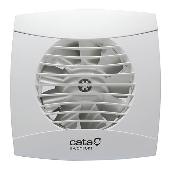 Cata UC-10 Timer ventilátor utószellőztető funkcióval, pillangószeleppel, fehér