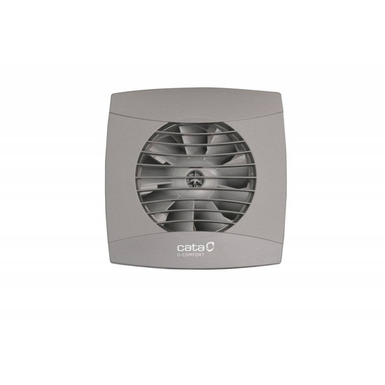 Cata UC-10 Timer Silver ventilátor utószellőztető funkcióval, pillangószeleppel, szürke