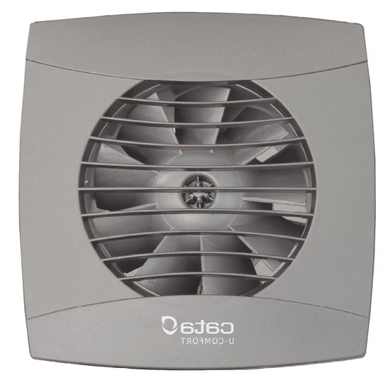 Cata UC-10 Hygro Silver ventilátor utószellőztető és páraérzékelő funkcióval, fordulatszám állítási lehetőséggel, pillangószeleppel, szürke