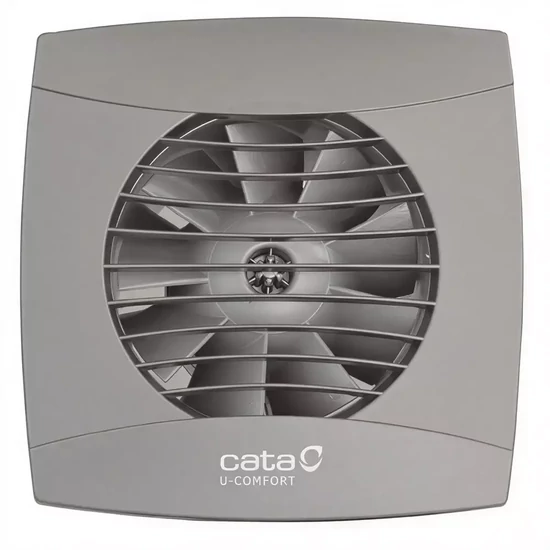 Cata UC-10 Hygro Silver ventilátor utószellőztető és páraérzékelő funkcióval, fordulatszám állítási lehetőséggel, pillangószeleppel, szürke